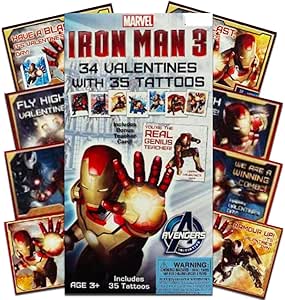 Amazon.com : Iron Man Valentines Day Cards With 34 ...