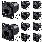 PENGLIN 10PCS D-Type RJ45 Coupler, Shielded RJ45