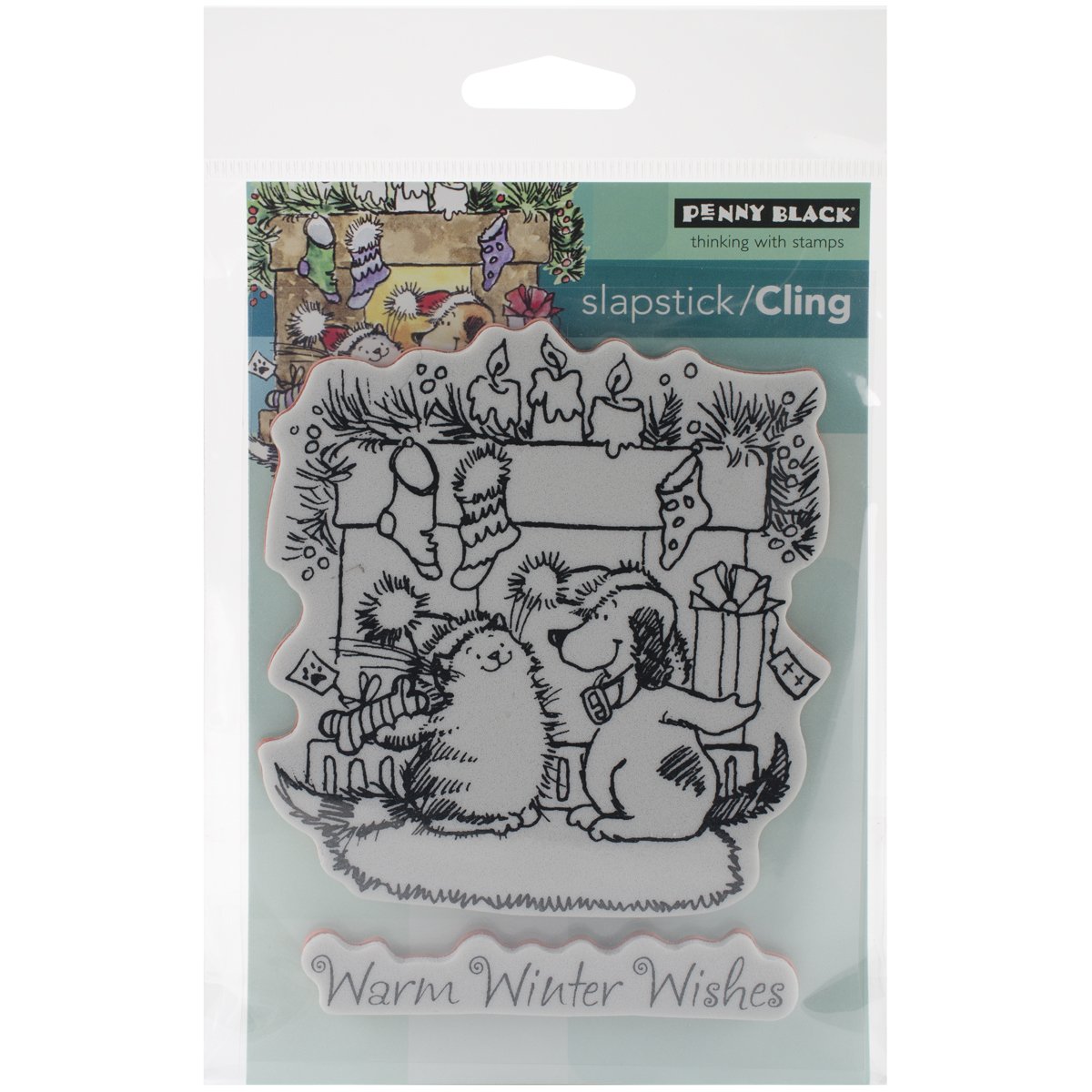 Penny Black Cling Rubber Stamp 5-inch x 7.5-inch Sheet-Warm Wishes