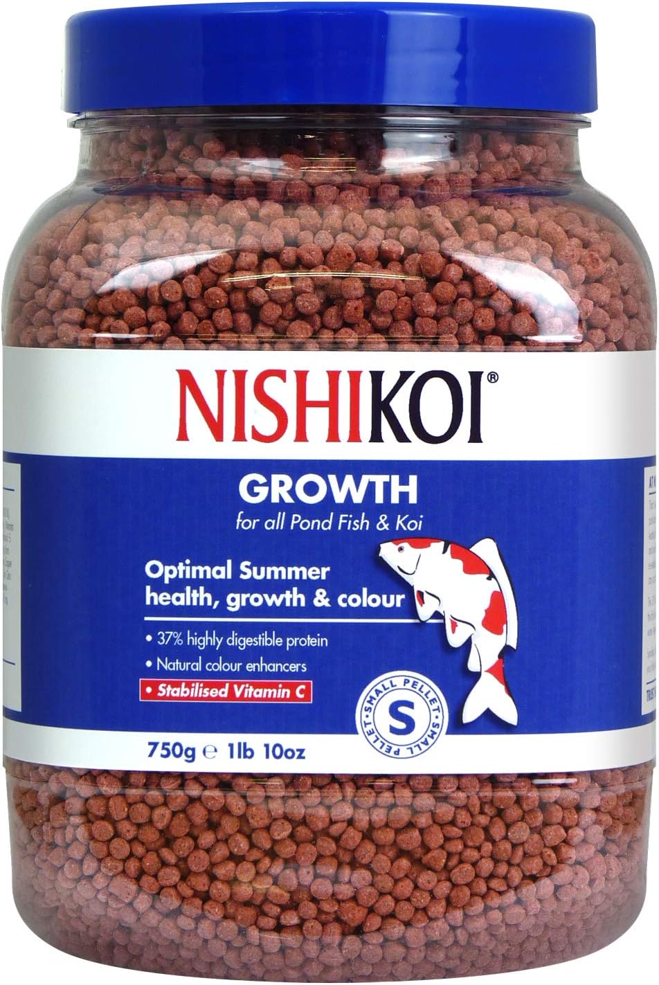 Nishikoi Growth Complete Food for Koi and Pond Fish - Small Pellets - 750g, 750 g (Pack of 1)