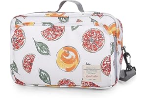 MOMIGO Baby Diaper Caddy Bag - Diaper Caddy Tote Baby Stroller Bag Nursery Storage Bin for Diapers, Wipes & Toys Mini Diaper Bag for Outdoor （Grapefruit）