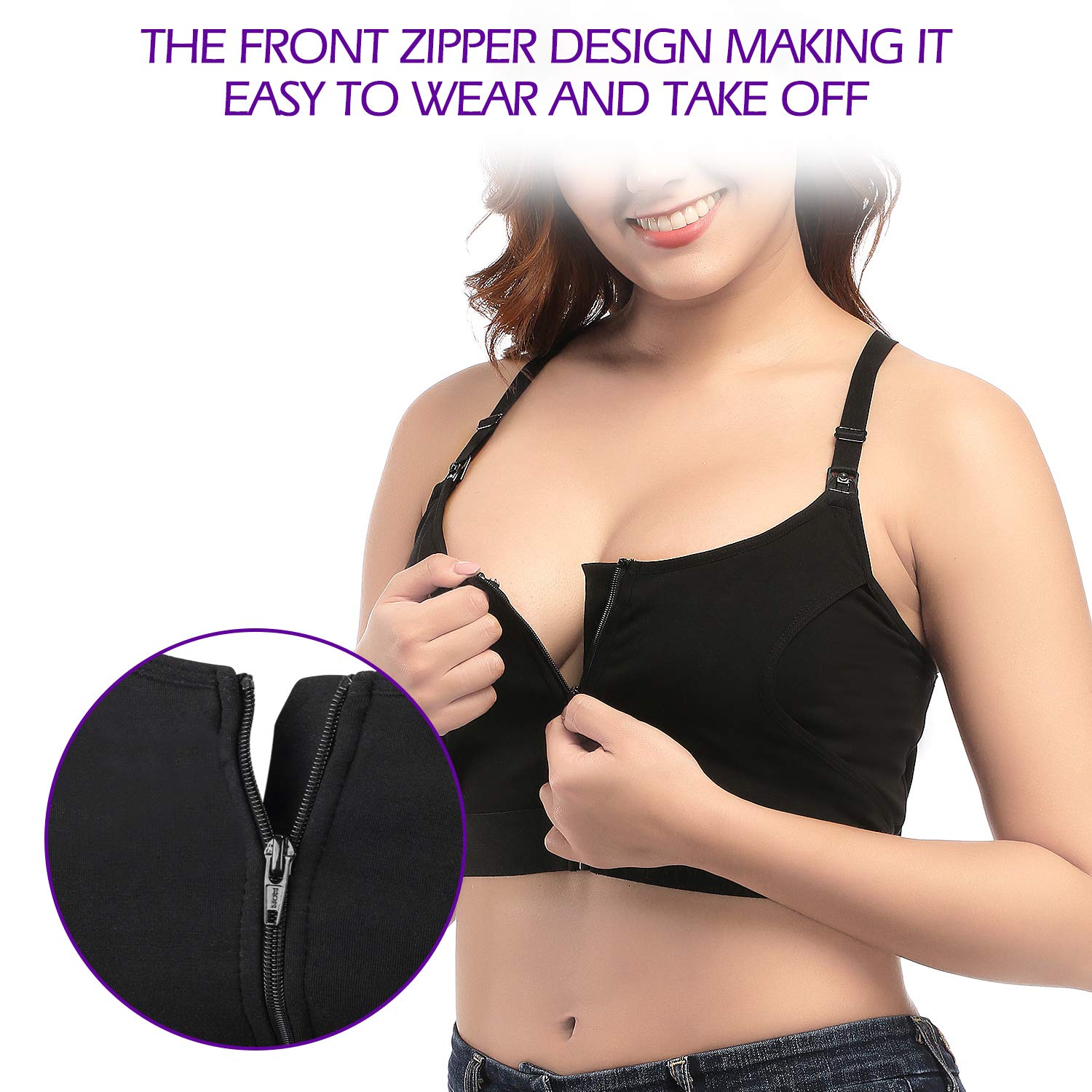 Electric Breast Pump Bra Medium Momcozy Velcro Hands Free Pumping