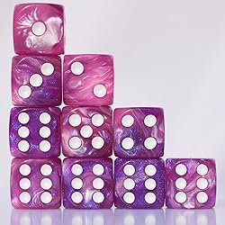 10 PC D6 dice 16mm Acrylic Dice Set for RPG MTG DND