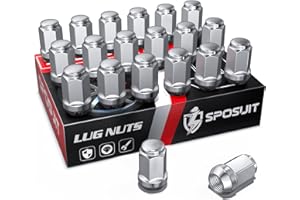 Sposuit M12x1.5 Lug Nuts - Replacement for 2001-2023 Ford Escape, 2003-2018 Focus, 2006-2020 Fusion, 2008-2024 Dodge Journey,