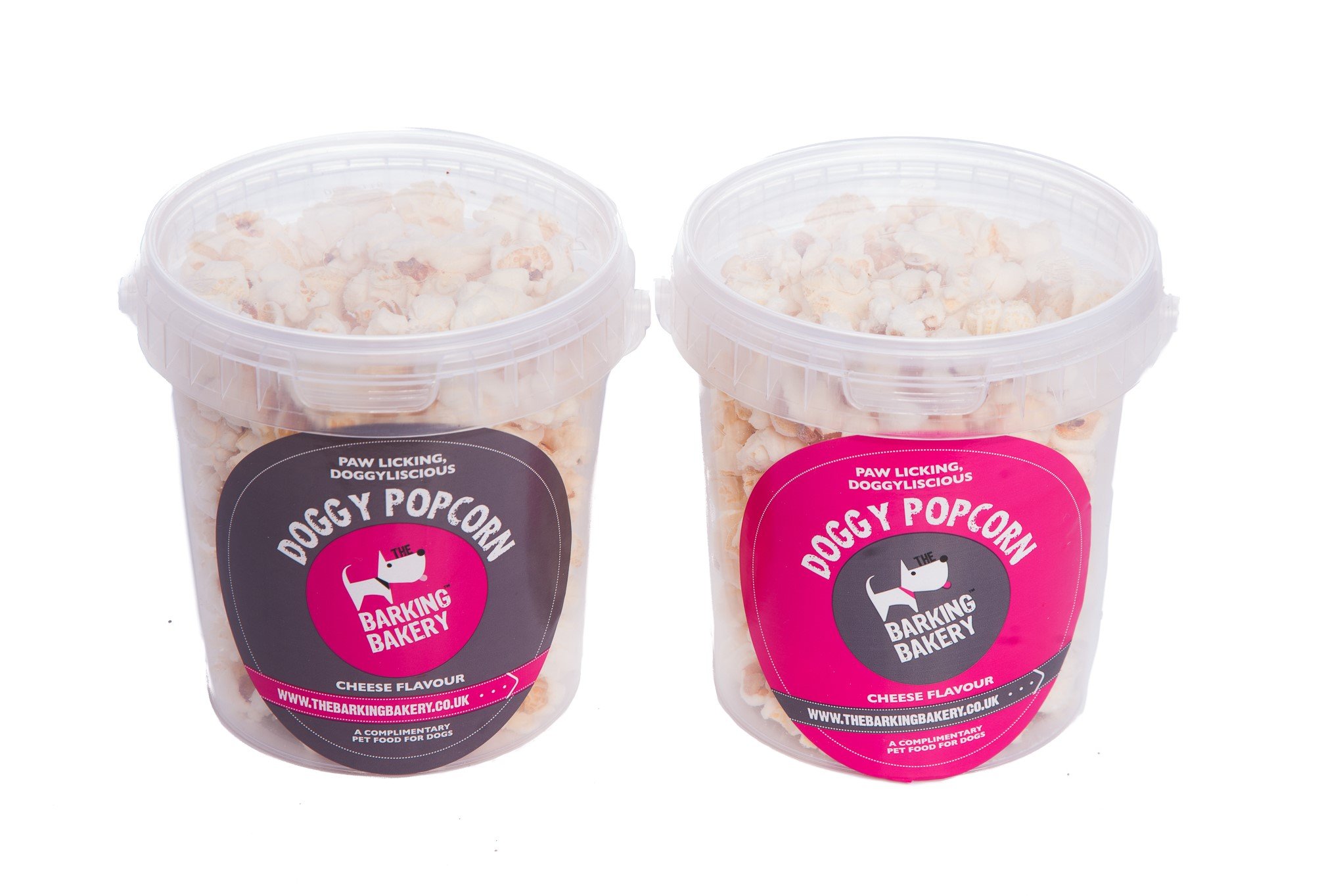 The Barking Bakery Tub Cheesy Popcorn, yellow