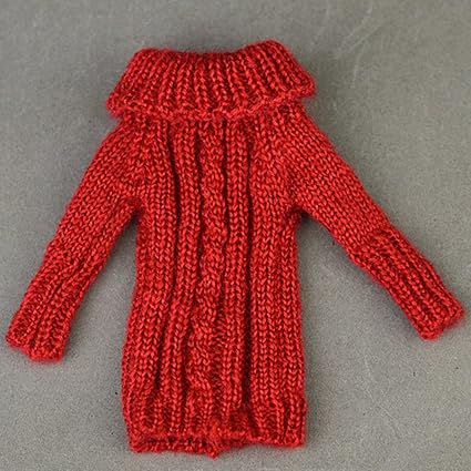 Zantec 30 Cm Moda Maglia A Mano Maglione Abbigliamento Per Bambole Barbie Rosso Amazon It Casa E Cucina