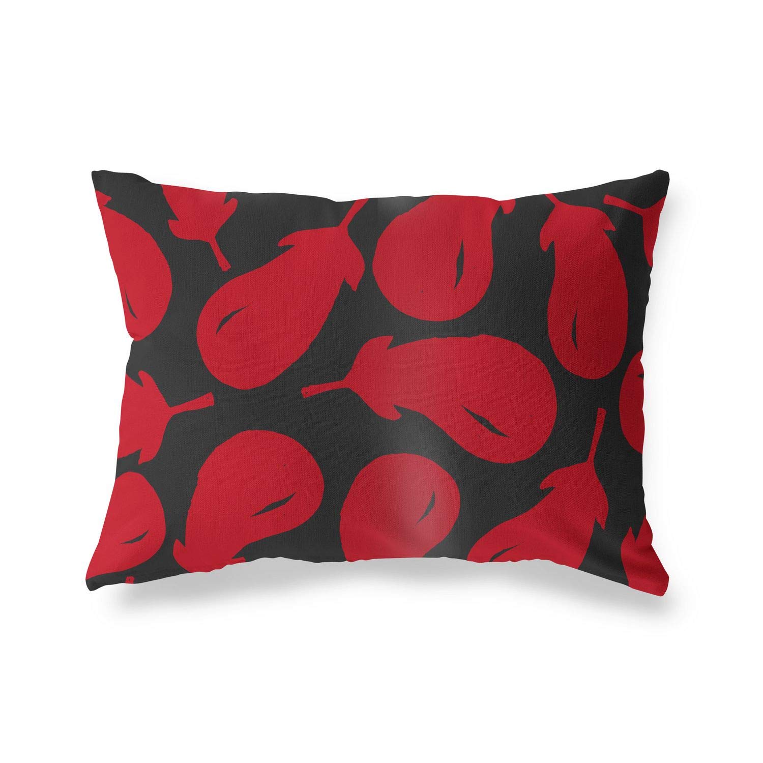 BonaMaison Decorative Cushion Cover, Red Black Throw Pillow Covers, Home Decorative Pillowcases for Livingroom, Sofa, Bedroom, Size: 45X60 Cm - Designed and Manufactured in Turkey