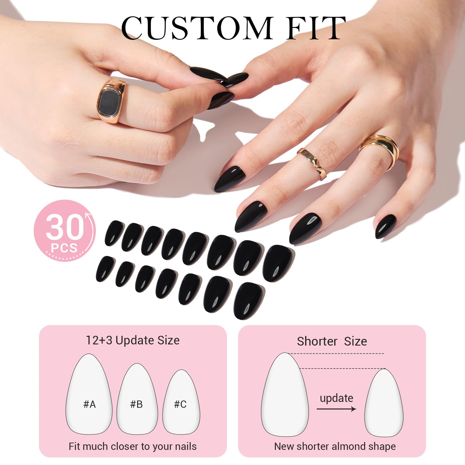 GLAMERMAID Nude Pink Press On Nails Short Almond, Natural Pure Pink Handmade Soft Jelly Gel Fake Nails Tip, Neutral Glossy Round Oval Stick Glue on Nails Kit for Women, Reusable Acrylic False Nail Set - Image 6
