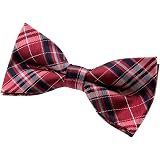 Papillon Pre-legato Retreez Quadri Classic (5) - Rosa E Grigio A Quadri, Unisex, Regolabile, Microfibra