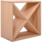 JAXPETY 24 Bottle Wine Rack Holder Compact Cellar Cube Bar Storage Kitchen Decor Wood Display Home,Natural