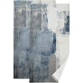 AIYOOLER Abstract Hand Towels for Bathroom Set of 2 Retro Blue Grey Art Grunge Painting Vintage Soft Absorbent Small Bath Towels Decorative Kitchen Guest Dish Towel Multipurpose for Gym,Spa 28x14in