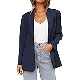 MEROKEETY Blazers for Women Business Casual 2025 Fall Oversized Long Sleeve Lapel Suit Jacket Work Office Blazer