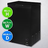 Abode 99L Freestanding Chest Freezer A99CF0E1B Black with Wire Basket & 4 Star view 2