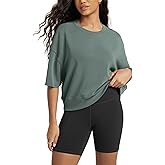 ODODOS Modal Soft Short Sleeve T-Shirts for Women Oversized Crew Neck Tee Relaxed Pullover Tops