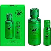 Beverly Hills Polo Club BOLD Men's Eau De Toilette Cologne Bonus Pack | Designer Fragrance Set for Him | 3.4oz Full Size + 0.5oz Travel Spray