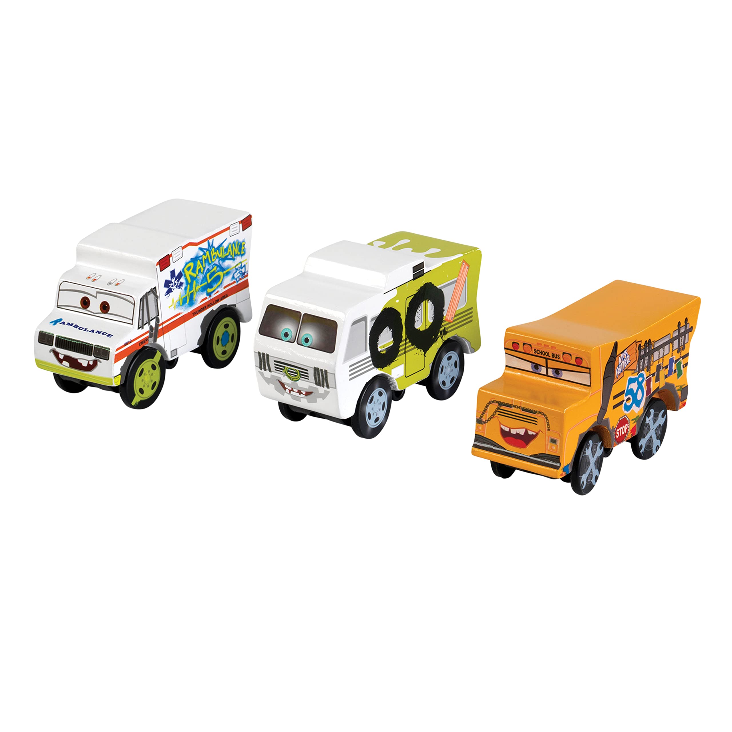 KidKraft 17216 Disneyยฎ Pixar Cars 3 3-Pack - Thunder Hollow. Dr. Damage, Miss Fritter and Arvy are back and ready to race.