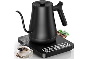 SSYFEI Gooseneck Electric Kettle Temperature Control Large LCD Screen Quick Boiling Pour Over Kettle for Coffee & Tea Anti-dry Protection, Stainless Steel Inner Water Boiler, 4H Warm Function