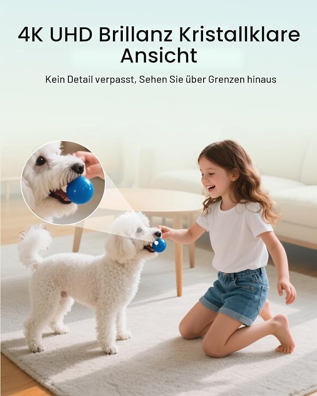 Überwachungskamera Innen 4K 8MP mit 64GB Karte, 2,4/5GHz WiFi Dual — Foto 8 von 8