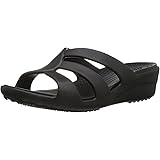 Amazon.com | Crocs Women's Sassari Wedge Sandal, Brown/Brown, 4 M | Platforms & Wedges
