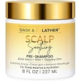 BASK &amp; LATHER Scalp Soothing Pre-Shampoo, Vegan, Aloe, 8 FL OZ