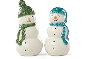 Lenox 895171 Balsam Lane Snowman Salt & Pepper Set, 2-Piece, Christmas & Holiday Hosting
