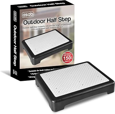 ASAB Portable Half Step Stool Non Slip Mobility Aid 49x39x9.5 cm