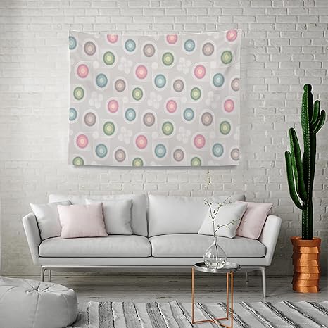 Amazon Co Jp シームレス パターン パステル タペストリー おしゃれ 壁掛けタペストリー 背景 パターン 多機能ファブリック装飾用品 おしゃれ モダンなアート 模様替え 部屋 110x90 Cm ホーム キッチン