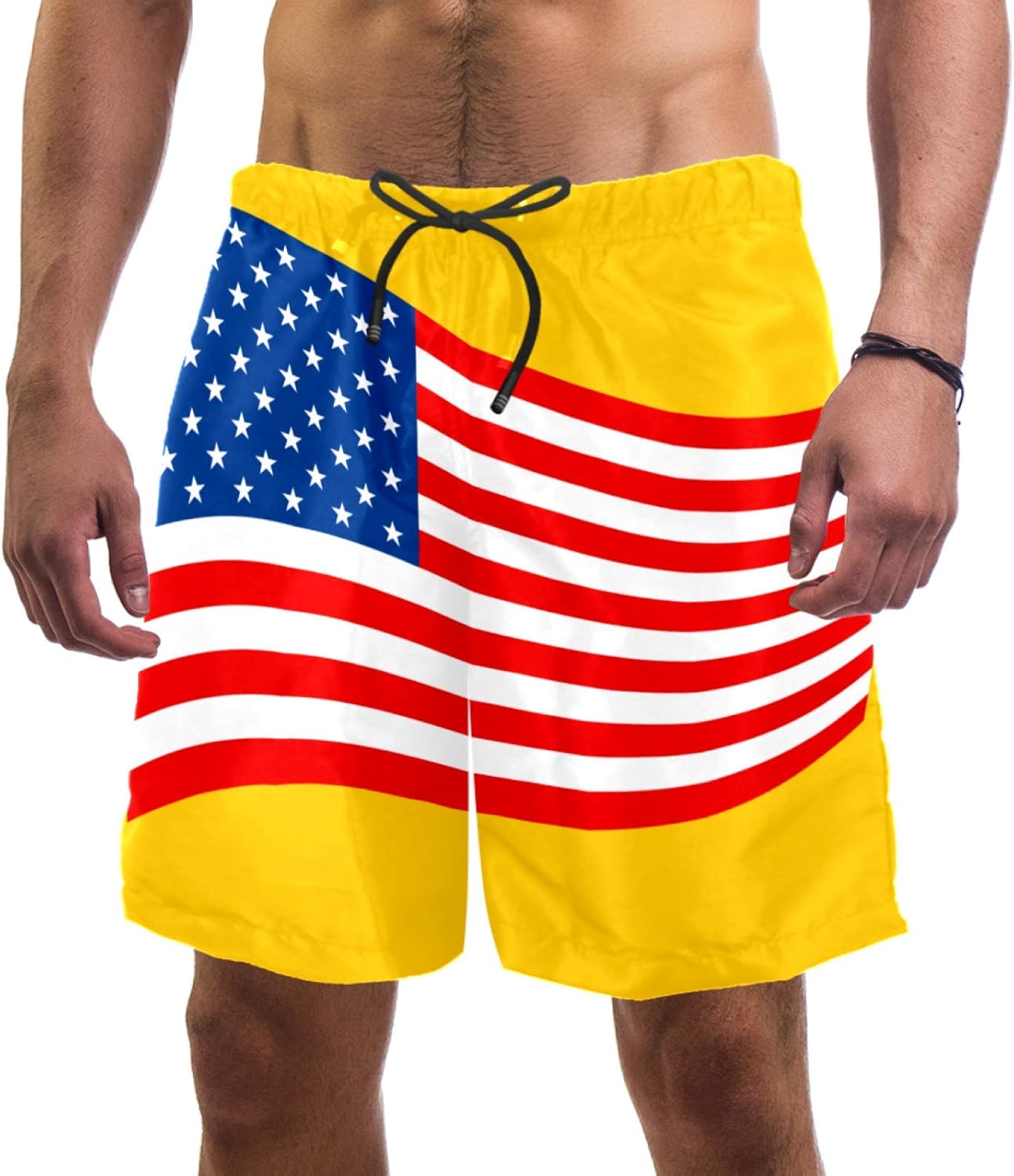 Herren Fourth Of Jul Badehose, Vaterländische Bademode, Badeanzug Mit