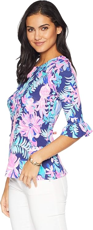 lilly pulitzer waverly ruffle top