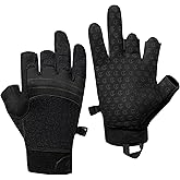 VisionTac Utility Tactical Half Finger Gloves Lightweight Impact Resistant Airsoft Paintball Gloves for Shooting Hiking
