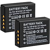 SUGUBU 2-Pack NP-W126/NP-W126S Battery(1600mAh) for Fujifilm X-T100 X-T200 X100F X100V X-S10 X-A3 X-A X-A10 X-E2S X-E3 X-E4 X-H1 X-M1 X-Pro2 X-Pro3 X-T1 X-T2 X-T3 X-T10 X-T20 X-T30 X-T30 II