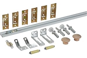 National Hardware N343-731 Complete Double Folding Door Hardware Set, 60-Inch, White, For Indoor Use, Boxed