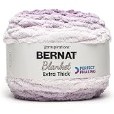 Bernat Blanket Extra Thick Perfect Phasing Chunky Yarn, Purple Sunset | #7 Jumbo Yarn, 100% Polyester, Extra Thick Chunky Yarn for Crochet, Hand Knitting &amp; Crafts, 72yds, 600g/21.2oz per skein