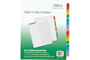 Office Essentials Table 'n Tabs Dividers