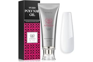 Arousar Poly Nail Gel, 60g Autumn Nail Extension Gel, Builder Clear Color Gel Nail Gel Enhancement Trendy Nail Art Design, Thanksgiving Day & Halloween DIY Salon Home Gift for Beginner