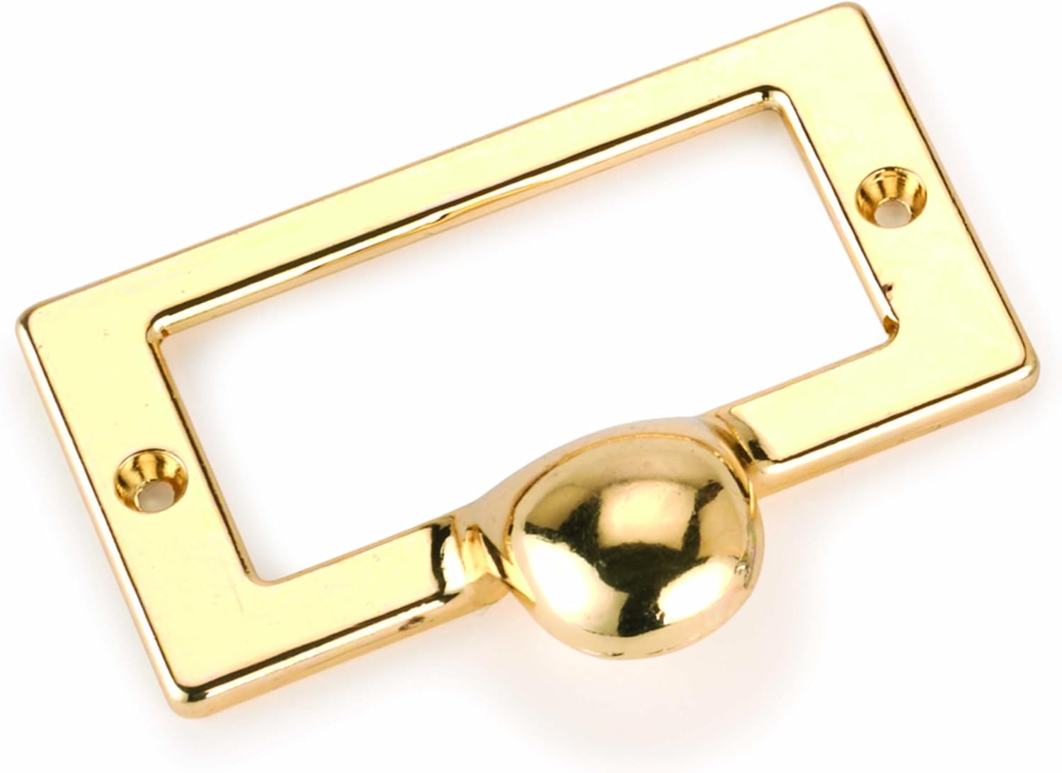 Drawer Pull With Card Holder Polished Brass Finish Cabinet And