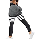 MOHUACHI High Waisted Leggings for Women Tummy Control Butt Lifting Yoga Pants Workout Compression Tights
