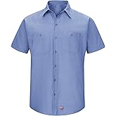 Red Kap Mens Short Sleeve Work Shirt with Mimix