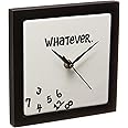 Enesco Whatever. Scrambled Numbers Always Late 7.5 x 7.5 Inch Square Hanging Wall Clock