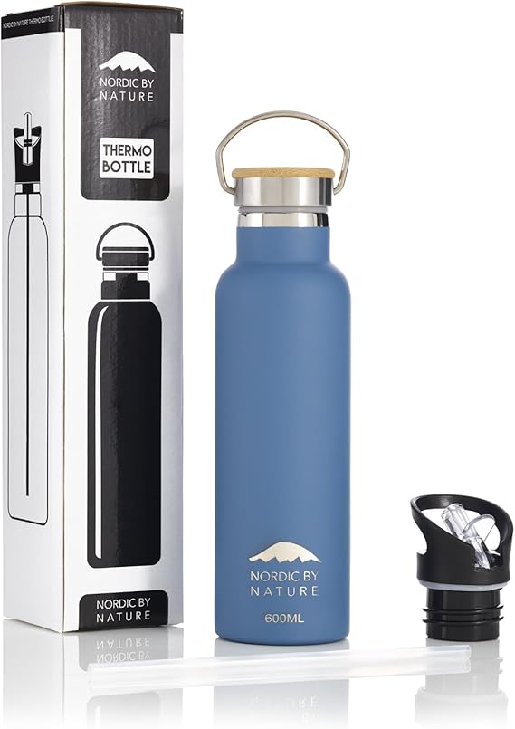 Thermo Insulated Water Bottle With Straw, for Cold and Hot