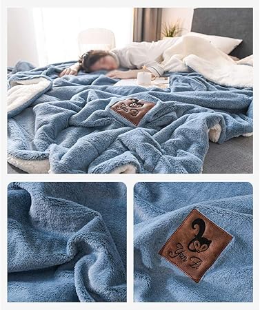 Sprei Flanel Fleece Deken Gooi Zacht En Comfortabel Fuzzy Luxe Warm Twin Size Dekens Werpt Microfiber Bed Deken Color Blue Size 150x200cm Amazon Nl