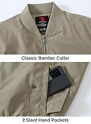 BGOWATU Men's Jacket Windproof Quilted Bomber