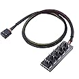 Cable Matters PC Case PWM Fan Hub (PC Fan Hub) 1-to-5 Way PC Fan Connector Adapter with 16-Inch Fan Cable