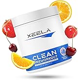 XEELA Pre Workout - Clean & Tested - Jitter Free, Safe, and Natural - Increase Thermogenic Energy, Focus, and Endurance w/Creatine, Organic Caffeine, and Plant Based Citrulline (Tropical Punch)