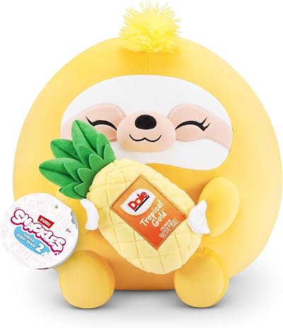 Snackles Sloth Series 2 Plush Toy 20 cm Brown Box Dole Pineapple