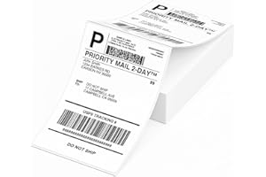 Phomemo 4X6 Thermal Labels - Shipping Labels, Thermal Printer Labels, Fan-Fold Label for Shipping Label, Address, Mail, Compatible with Zebra, Munbyn, Rollo, Polono, Nelko, Pack of 100, White
