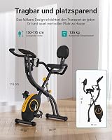 MERACH Multifunctional Foldable Exercise Bike 16 Resistance Levels 300lbs view 6