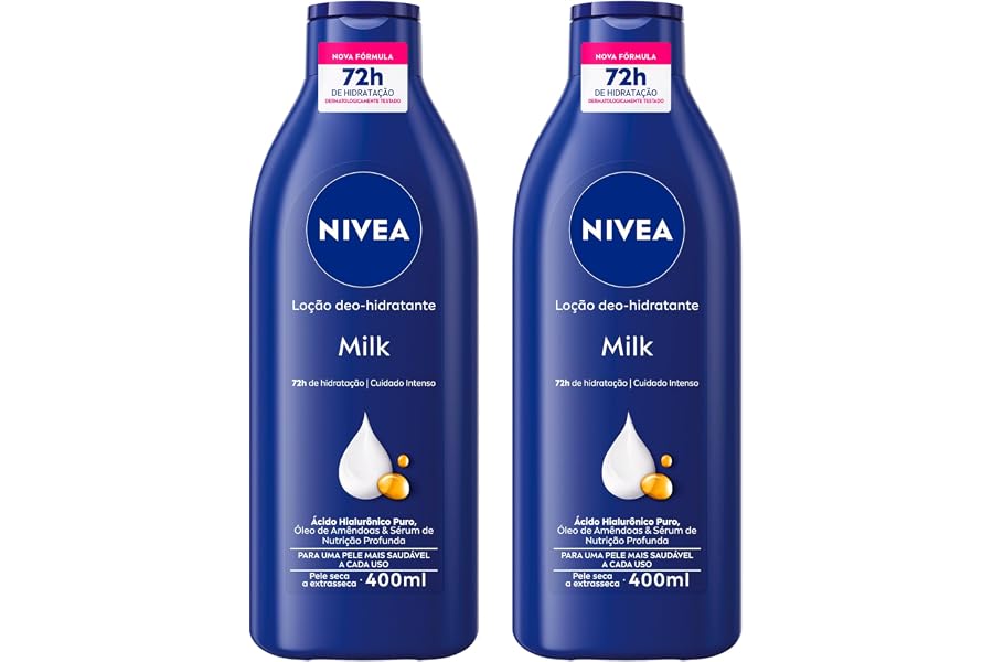 NIVEA Kit Loção Hidratante Milk Pele Seca a Extrasseca 400ml (2 unidades)