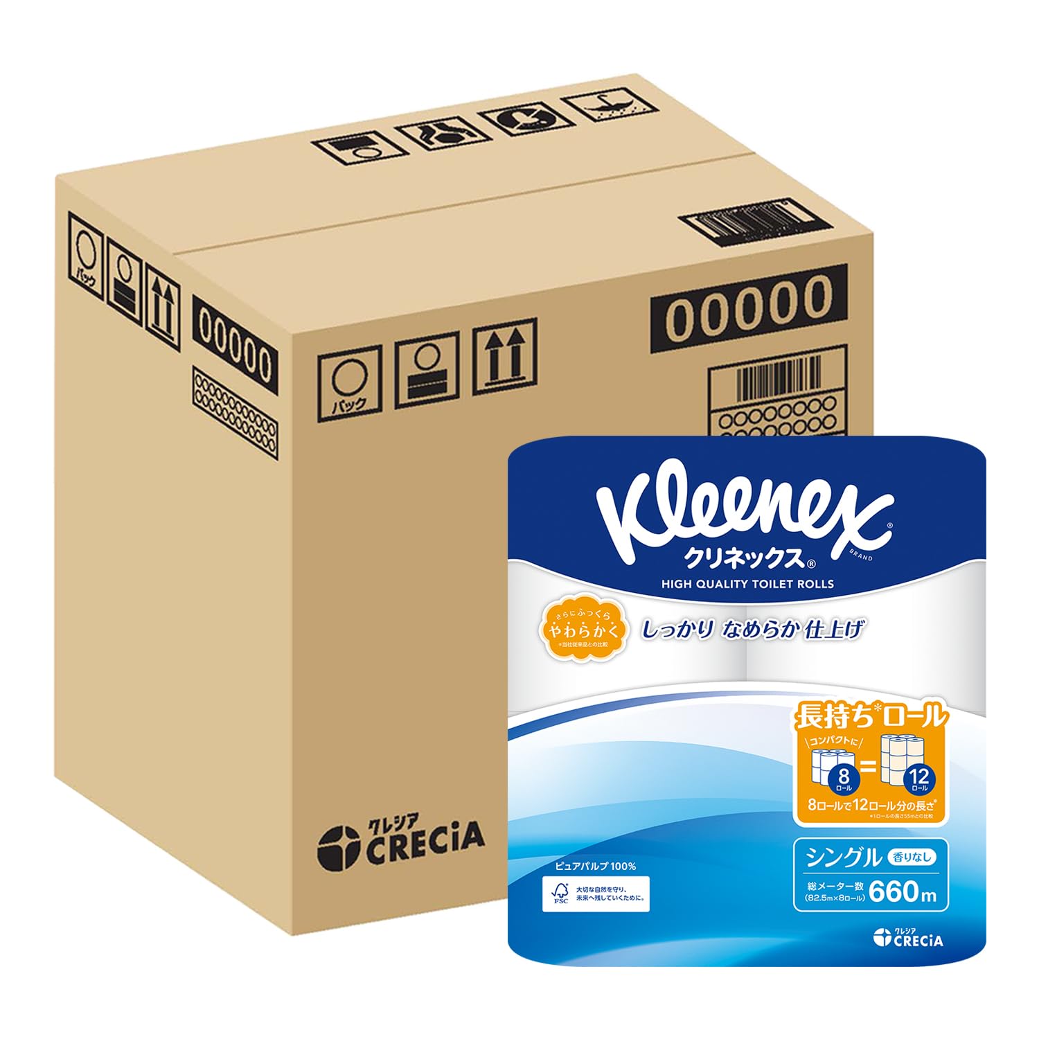 トイレット ダブル 1.5倍長持ち 45m 32ロール クリネックス (ハーフケース品)商品画像