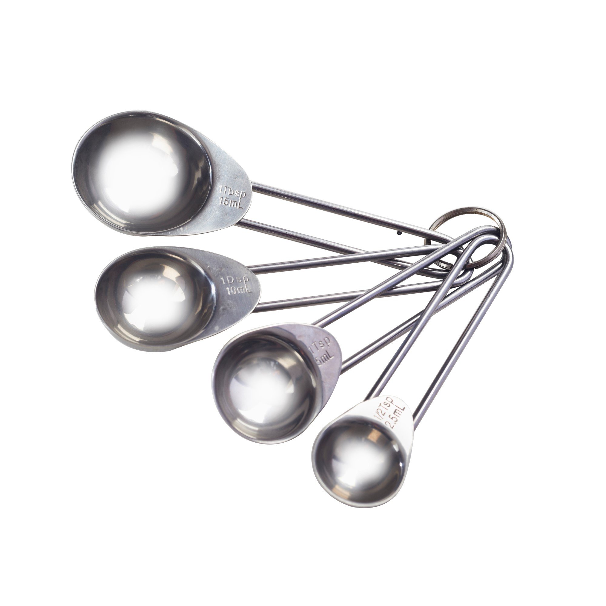 Mason Cash Set of 4 Stainless Steel Measuring Spoons, Silver